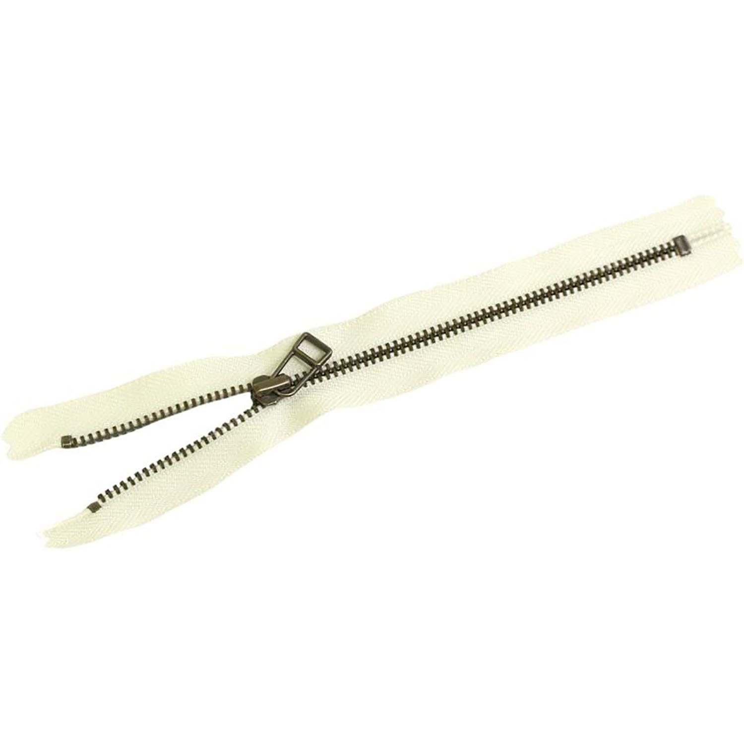 日本紐釦貿易 Y.K.K 金属ファスナー 30cm 5本 生成 4LFAG30-801 （ご注文単位1束）【直送品】