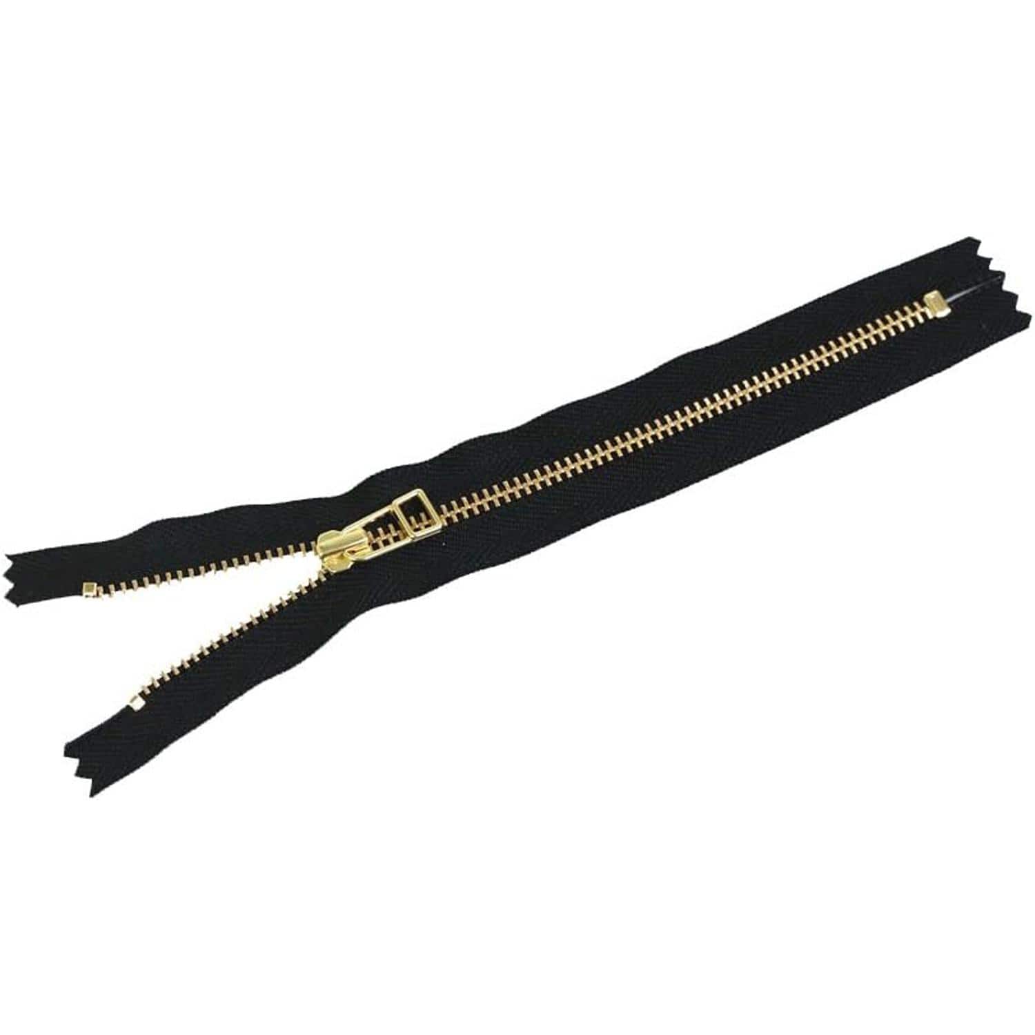 日本紐釦貿易 Y.K.K 金属ファスナー 40cm 5本 黒 5LFAG40-580 （ご注文単位1束）【直送品】