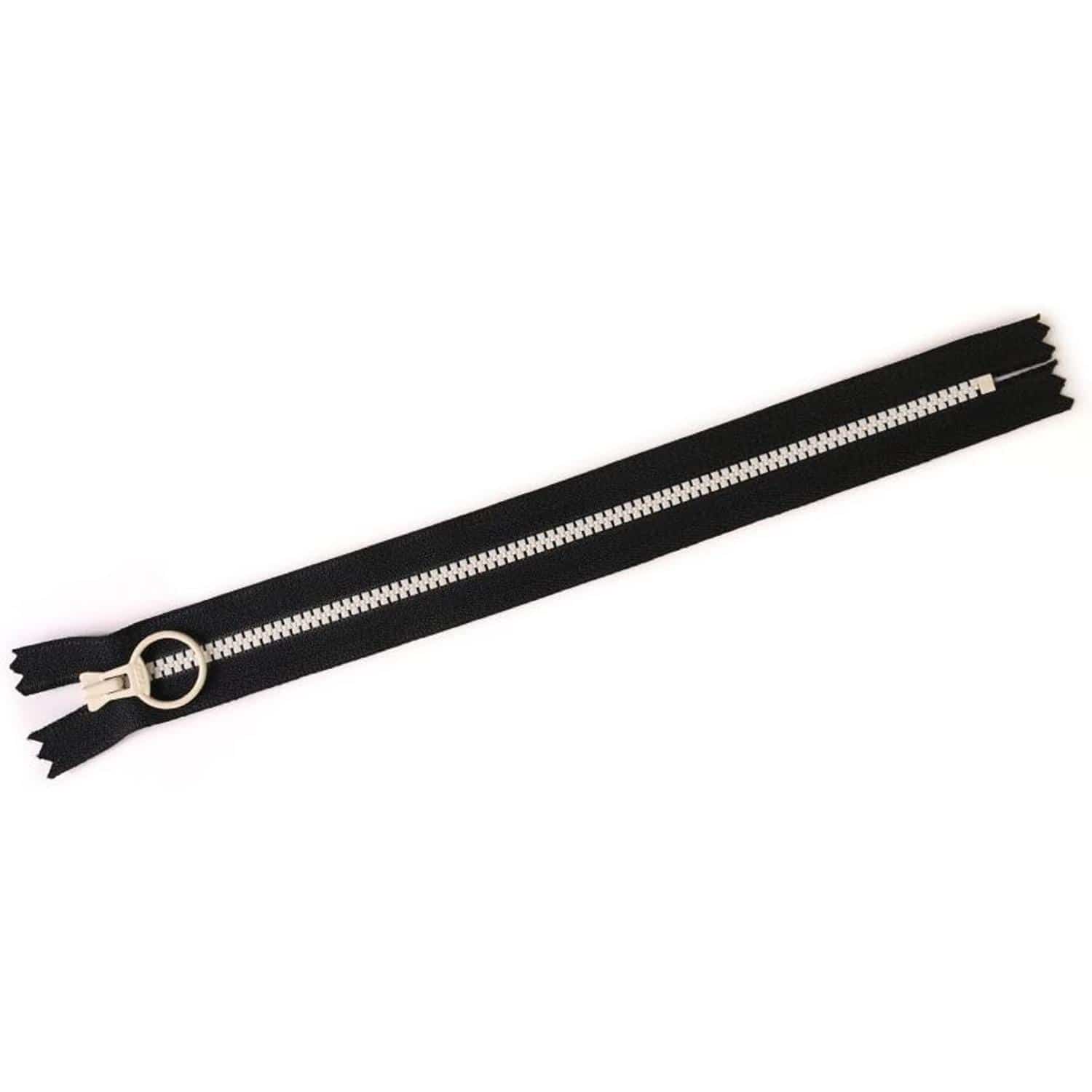 日本紐釦貿易 Y.K.K コンビファスナー 25cm 黒×クリーム 3VSC25-XG023 （ご注文単位1束）【直送品】