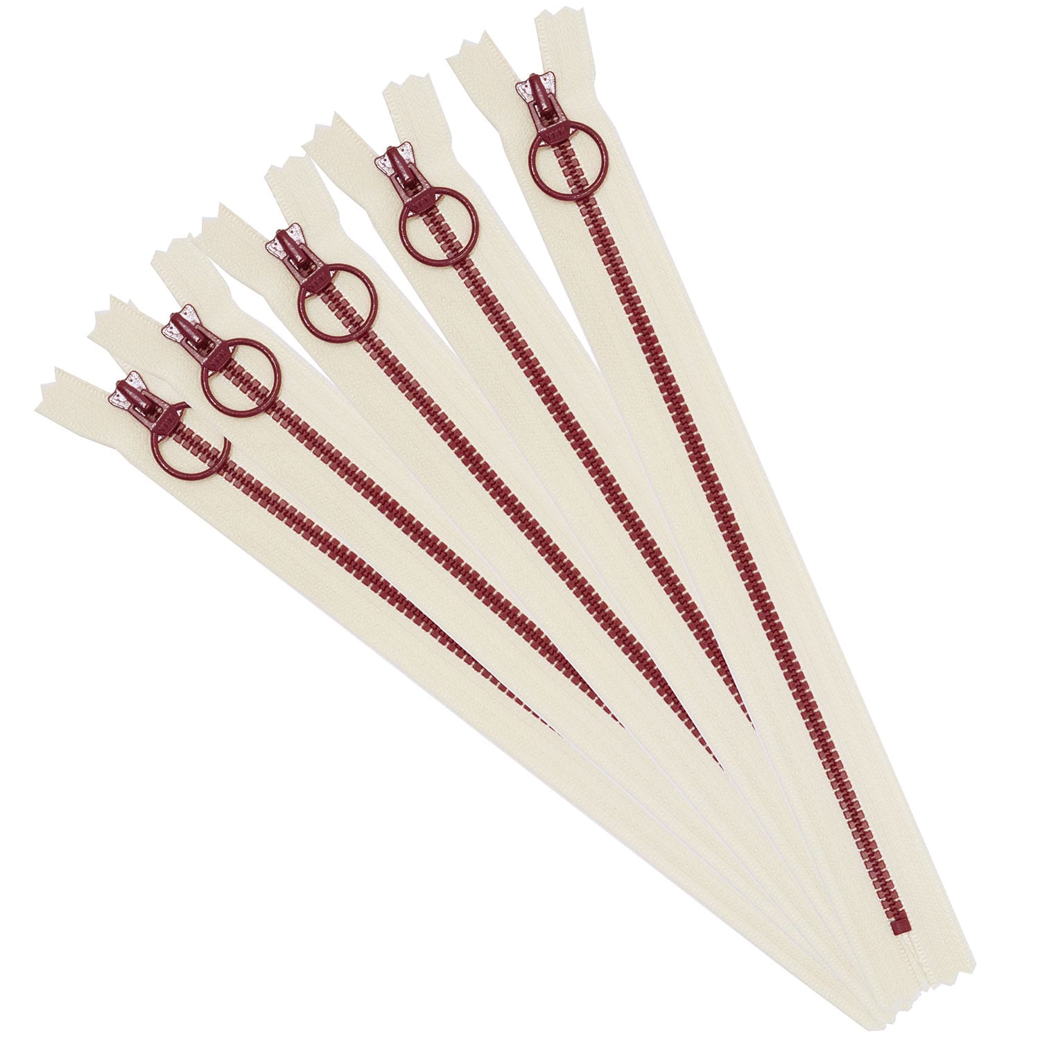 日本紐釦貿易 Y.K.K コンビファスナー25cm 同色5本セット カーキ 3VSC25-322 (ご注文単位1束)【直送品】