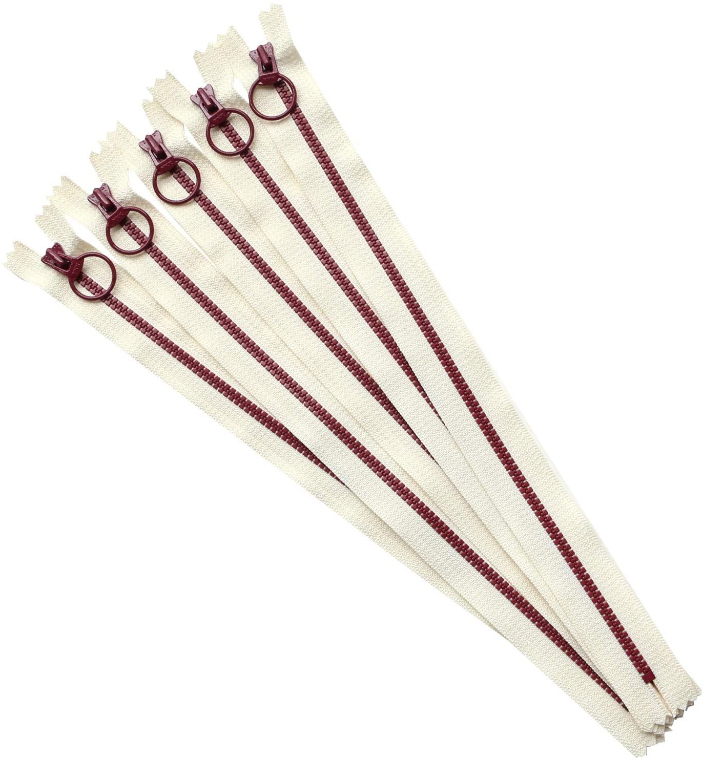 日本紐釦貿易 Y.K.K コンビファスナー30cm 同色5本セット カーキ 3VSC30-322 (ご注文単位1束)【直送品】