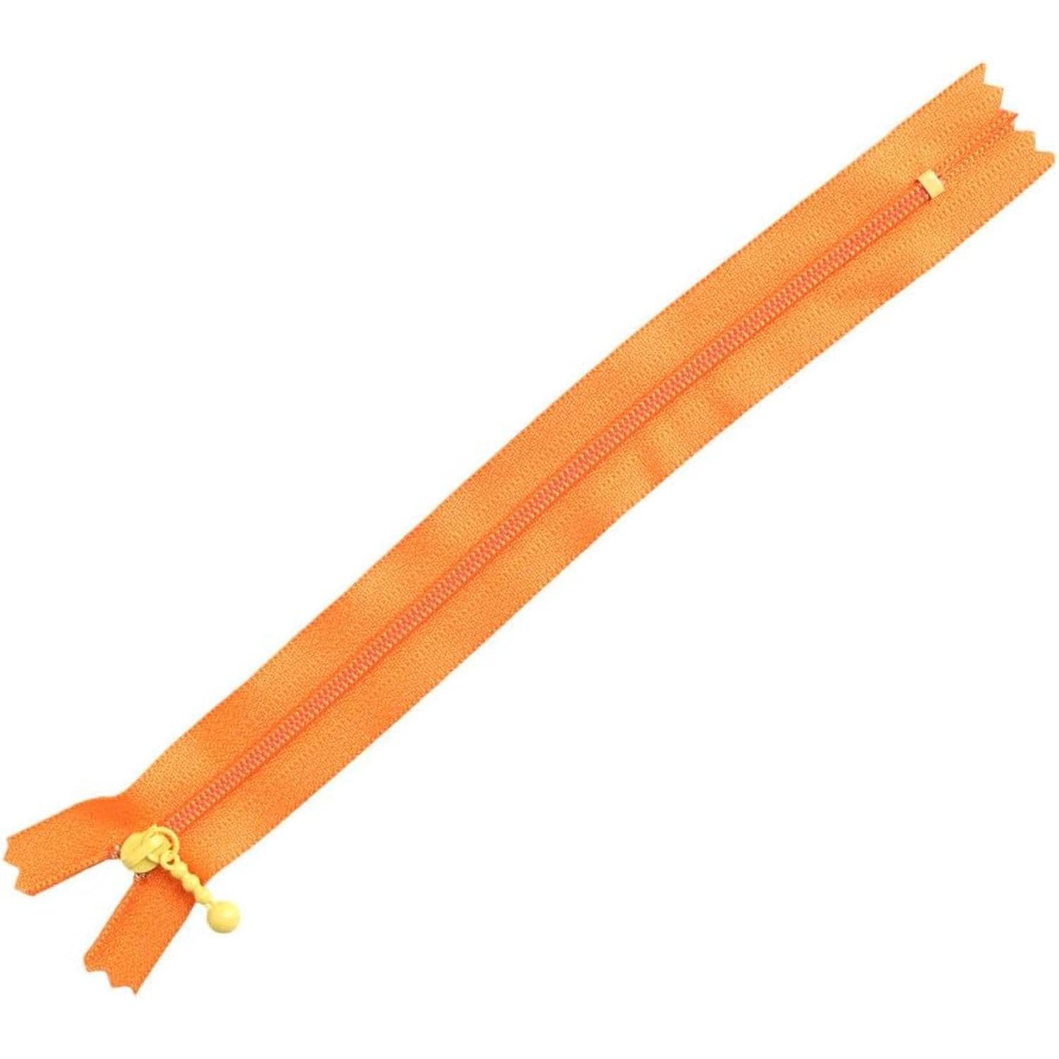 日本紐釦貿易 Y.K.K ポーチ用カラフルファスナー 5本入り 20cm オレンジ×イエロー 3CF20-CO9 (ご注文単位1束)【直送品】