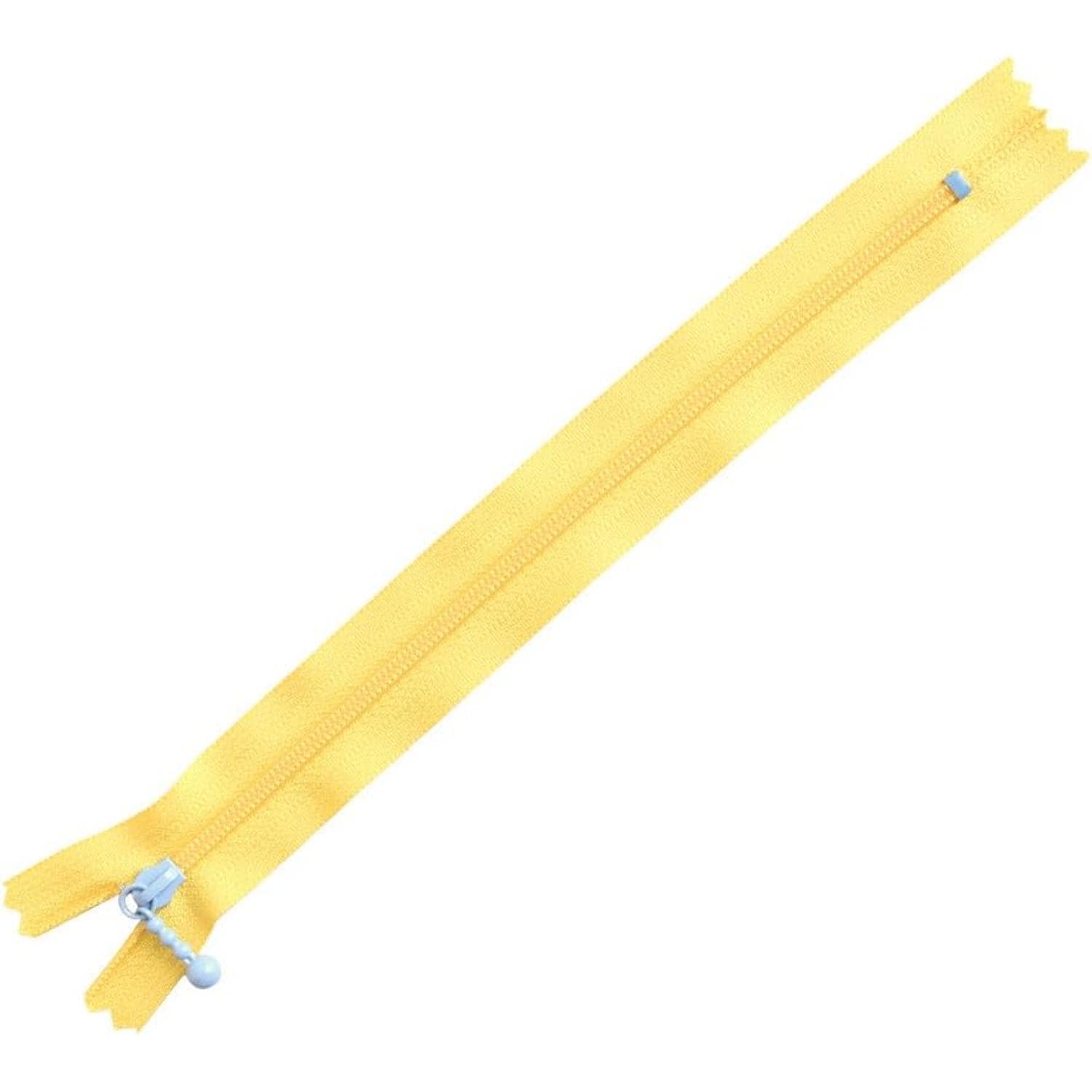 日本紐釦貿易 Y.K.K ポーチ用カラフルファスナー 5本入り 20cm イエロー×ブルー 3CF20-CO10 (ご注文単位1束)【直送品】