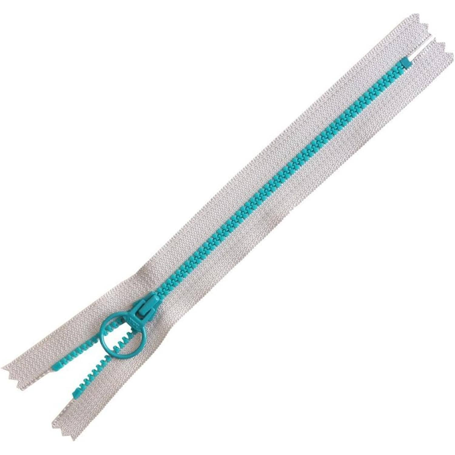日本紐釦貿易 Y.K.K コンビファスナー 5本入 20cm グレー×ブルーグリーン 3VSC20-XH720 (ご注文単位1束)【直送品】