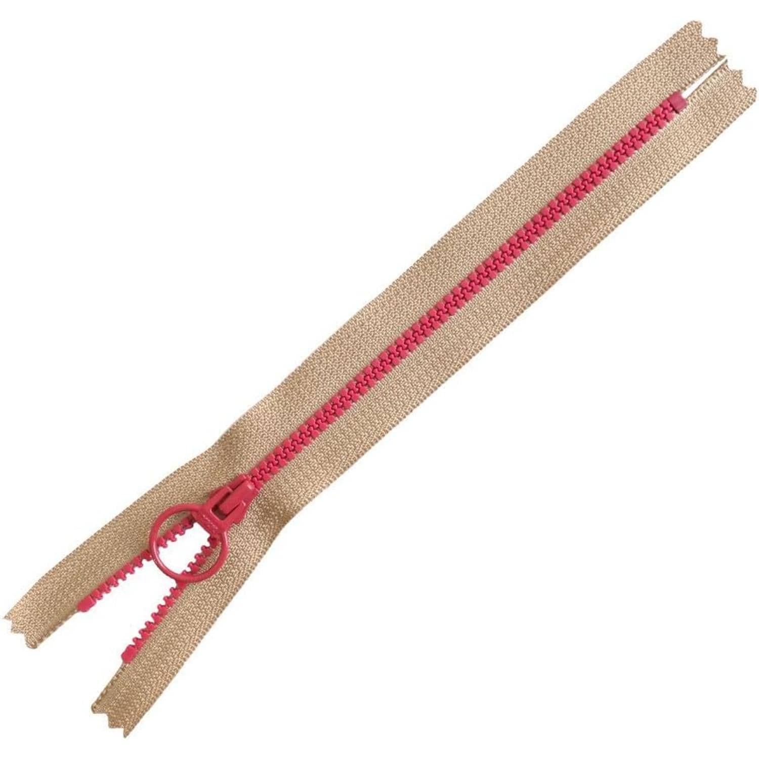 日本紐釦貿易 Y.K.K コンビファスナー 5本入 20cm ブラウン×ワイン 3VSC20-XH724 (ご注文単位1束)【直送品】