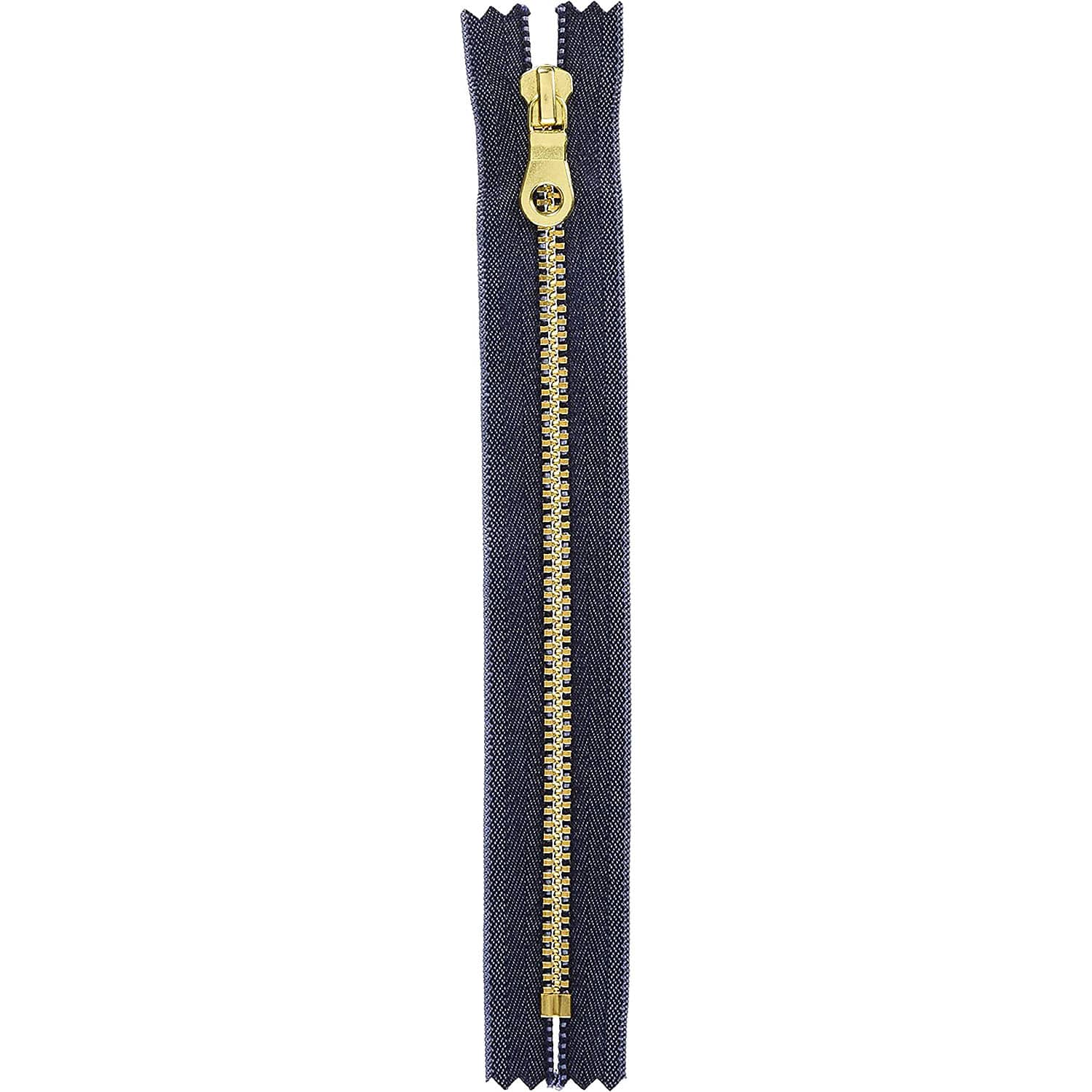 日本紐釦貿易 Y.K.K デニムファスナー 5本入 20cm ゴールド 5YG20-J196 （ご注文単位1束）【直送品】
