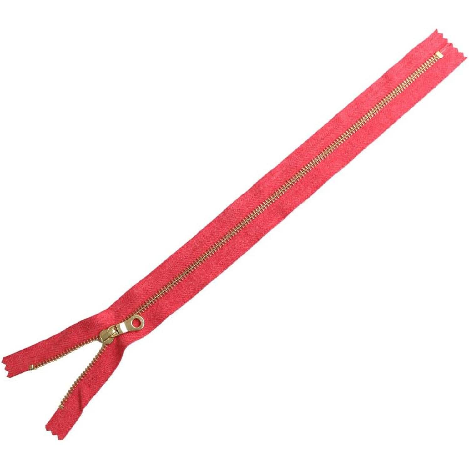 日本紐釦貿易 Y.K.K マーブルファスナー 赤 40cm 5本入 5MBG40-519 （ご注文単位1束）【直送品】