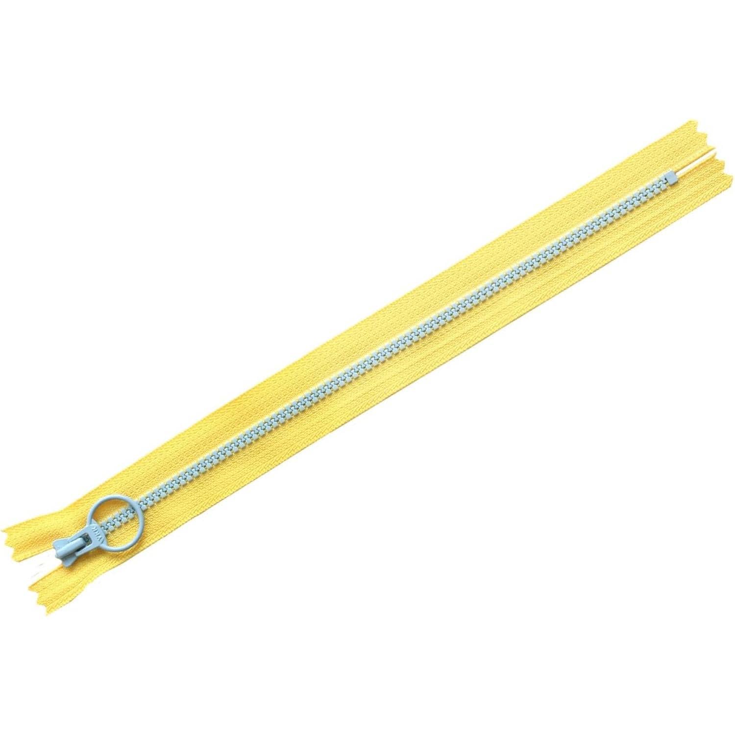 日本紐釦貿易 Y.K.K コンビファスナー イエロー×サックスブルー 25cm 5本入 3VSC25-296 (ご注文単位1束)【直送品】