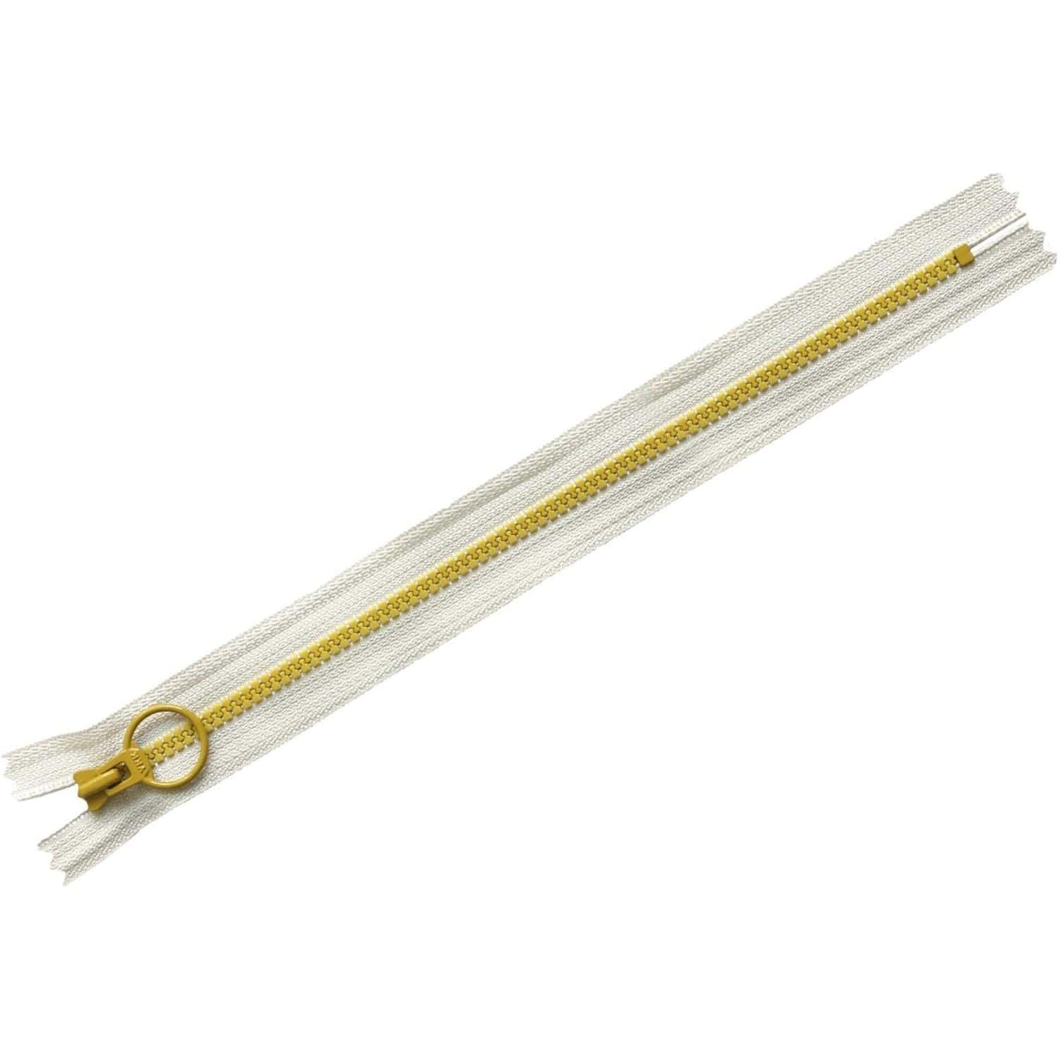 日本紐釦貿易 Y.K.K コンビファスナー グレー×カーキ 25cm 5本入 3VSC25-467 (ご注文単位1束)【直送品】