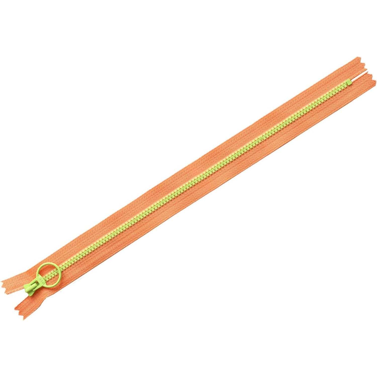 日本紐釦貿易 Y.K.K コンビファスナー オレンジ×ライトグリーン 30cm 5本入 3VSC30-288 (ご注文単位1束)【直送品】