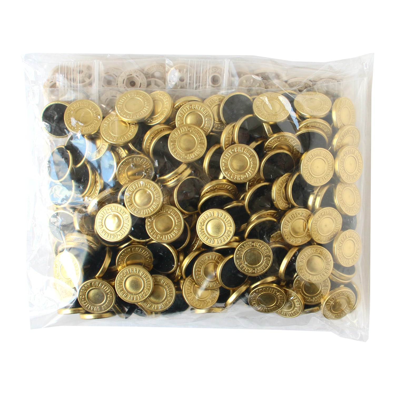 日本紐釦貿易 サンメタルスナップ 両面メタル風 15mm 100組入 イエローゴールド SMS15-1TYL-100 (ご注文単位1束)【直送品】