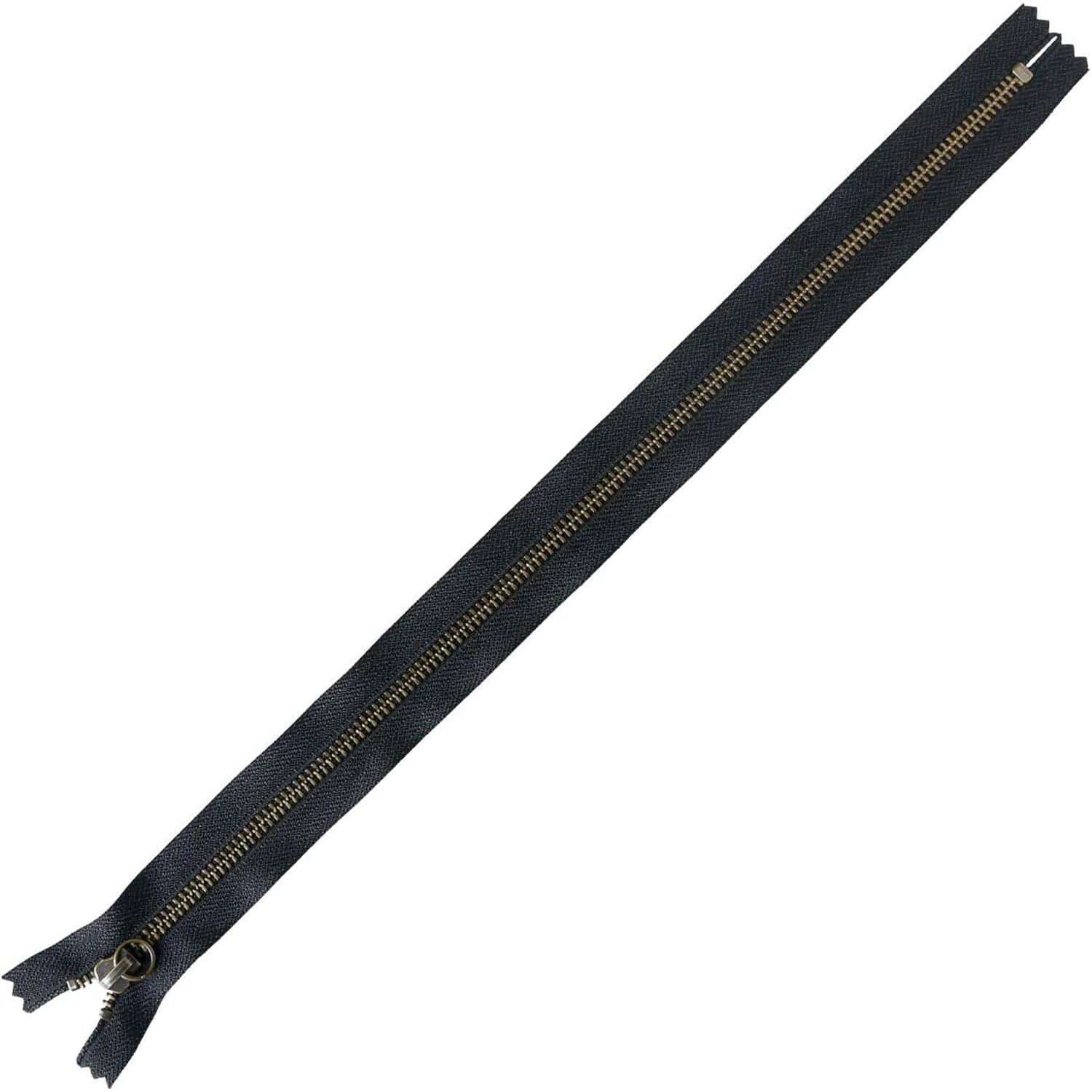 日本紐釦貿易 Y.K.K マルチリングファスナー アンティークゴールド 黒 40cm 同色3本入 5RAG40-580 （ご注文単位1束）【直送品】