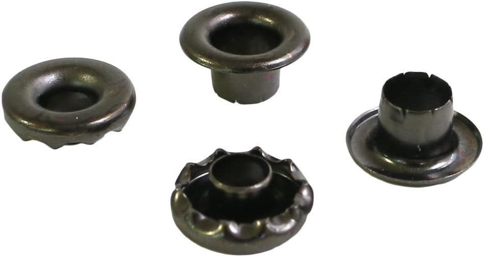 日本紐釦貿易 両面ハトメ #500 200組入 穴6mm ブラックニッケル F5-311 (ご注文単位1束)【直送品】