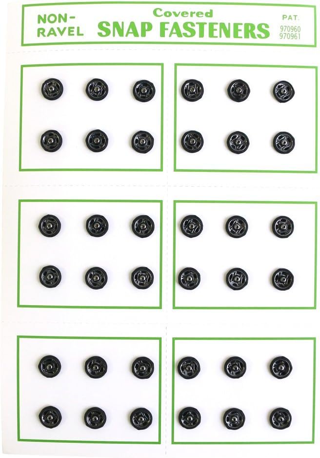 日本紐釦貿易 シルクスナップボタン 36個入 φ7mm 黒 FSLK-7-9 （ご注文単位1枚）【直送品】