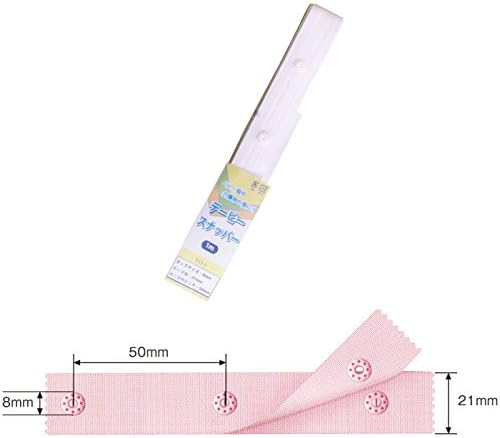 日本紐釦貿易 テーピースナッパー 1m巻 ピンク F12-706 （ご注文単位1束）【直送品】