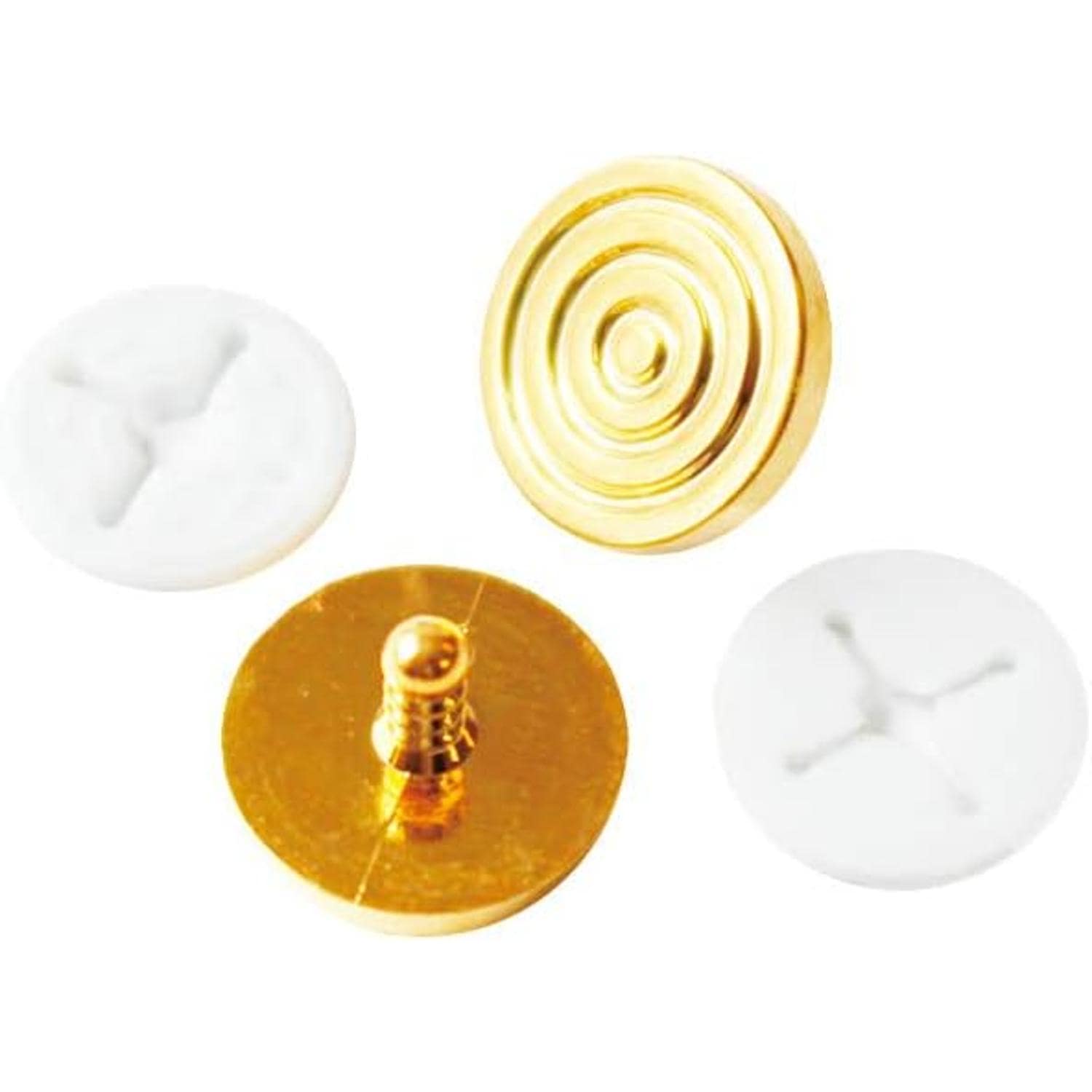 日本紐釦貿易 マスクピアス土台 台10mm ゴールド 5個 LW3 （ご注文単位1束）【直送品】