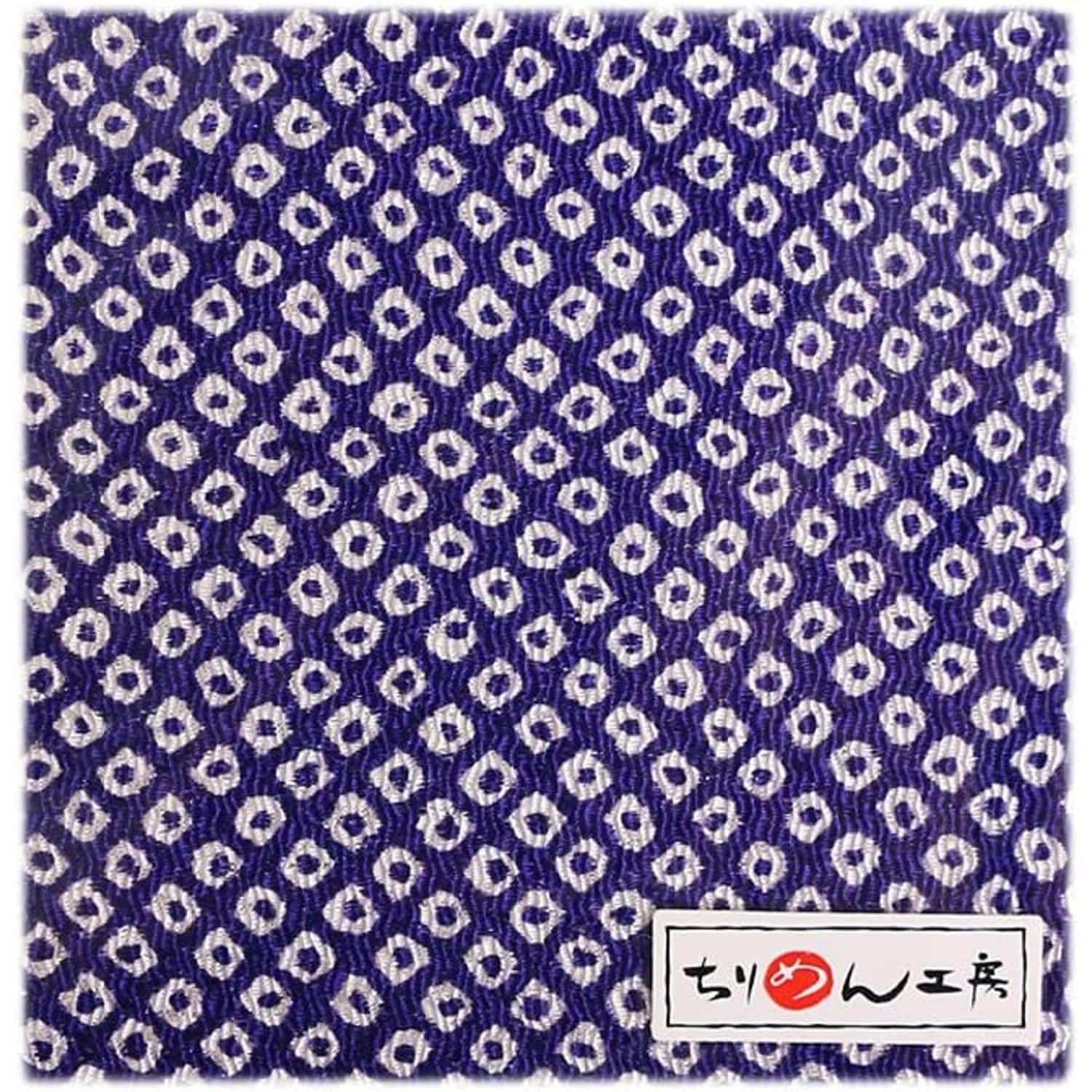日本紐釦貿易 ちりめんカット 友禅 約23×33cm 鹿子柄 紫 Y020-16 （ご注文単位1枚）【直送品】