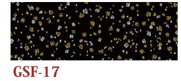 日本紐釦貿易 ちりめんカット 金彩 約23×33cm 黒 GSF-17 （ご注文単位1枚）【直送品】