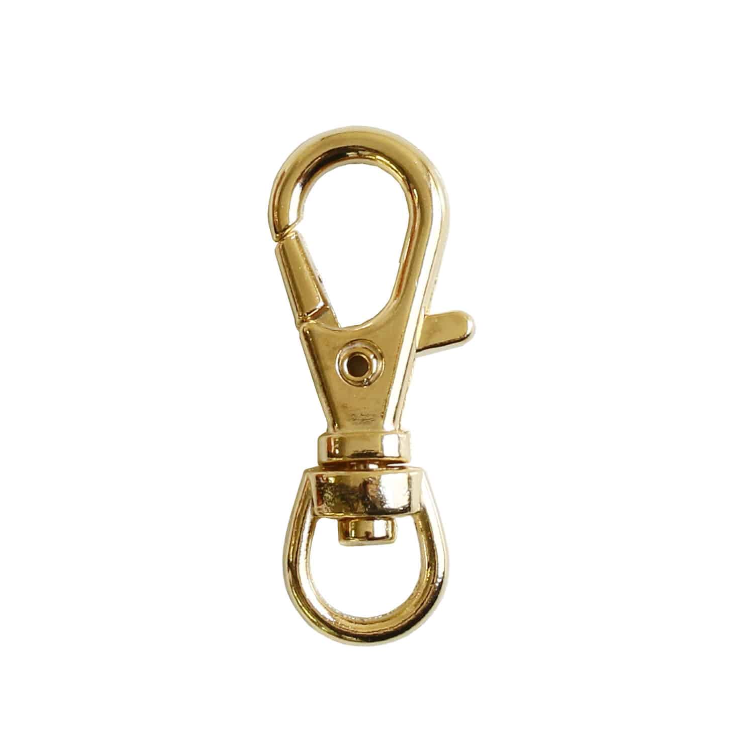 日本紐釦貿易 バッグ用ナスカン 内径0.6x3.2cm ゴールド 10個入 S27-22 (ご注文単位1束)【直送品】