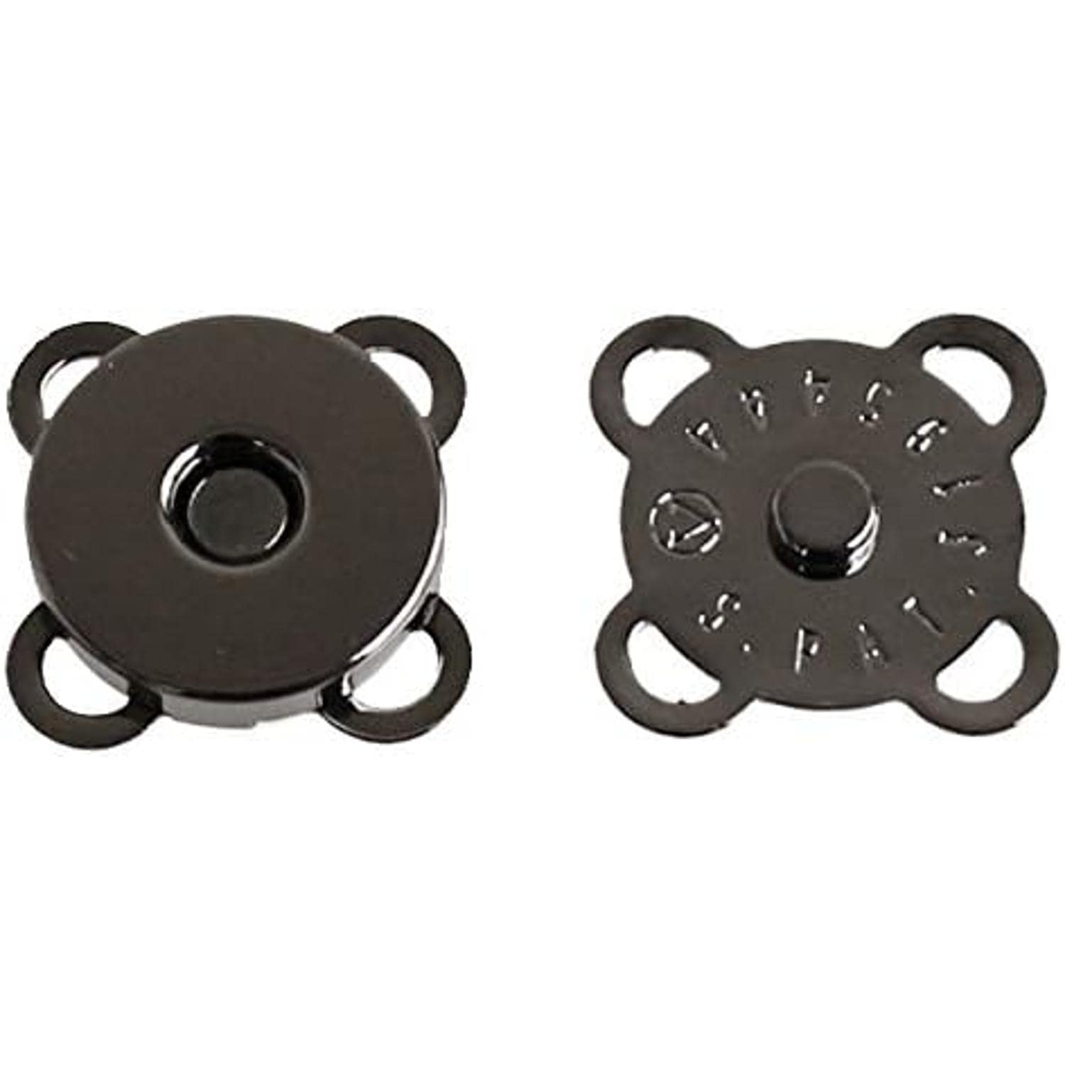 日本紐釦貿易 縫い付けマグネット ブラックニッケル φ15mm 3組 SM2-BN （ご注文単位1束）【直送品】