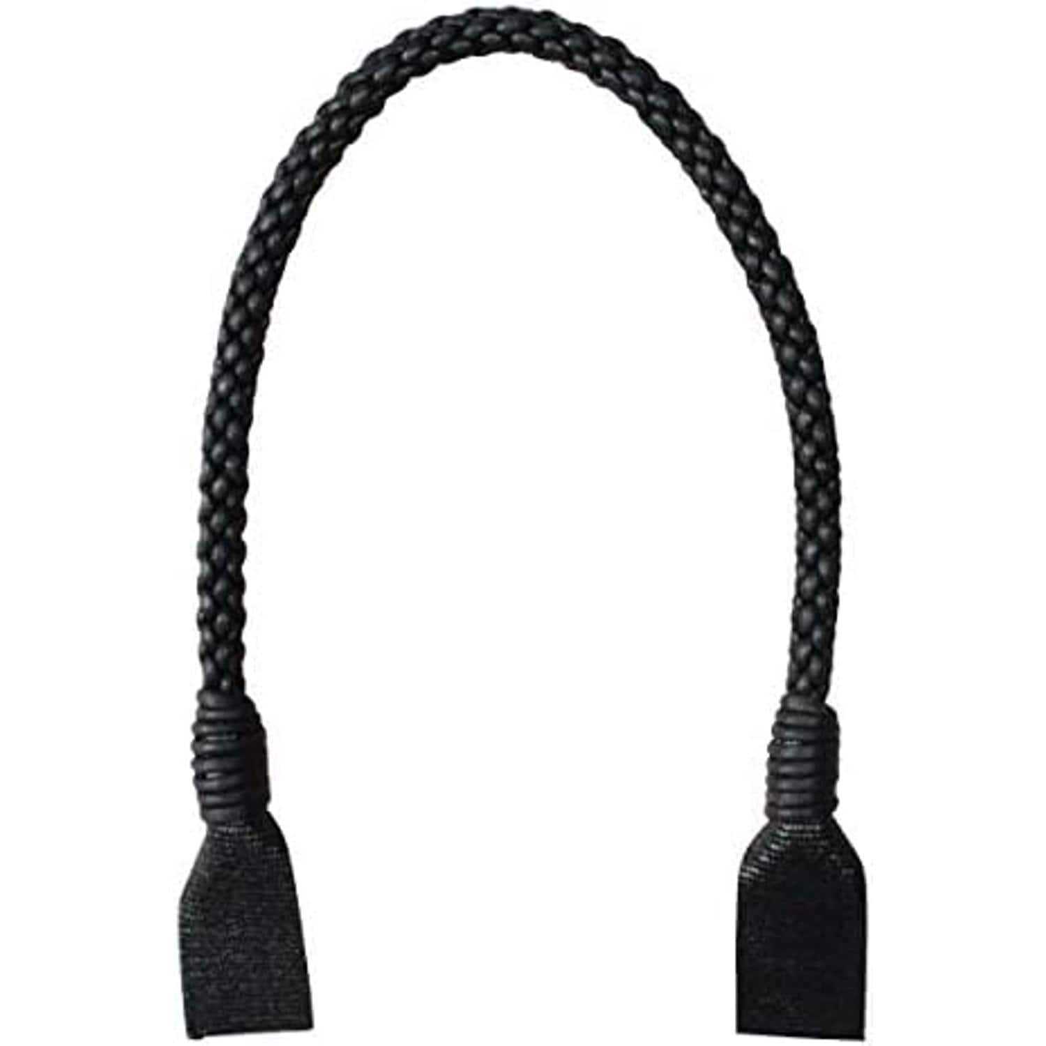 日本紐釦貿易 ワックスコード持手 50cm 2本 黒 DCH9722A-30 (ご注文単位1組)【直送品】