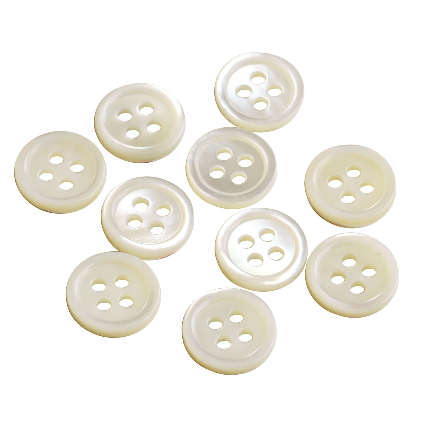 日本紐釦貿易 シャツボタン 10個入 φ10mm アイボリー LW1017-10TR （ご注文単位1束）【直送品】
