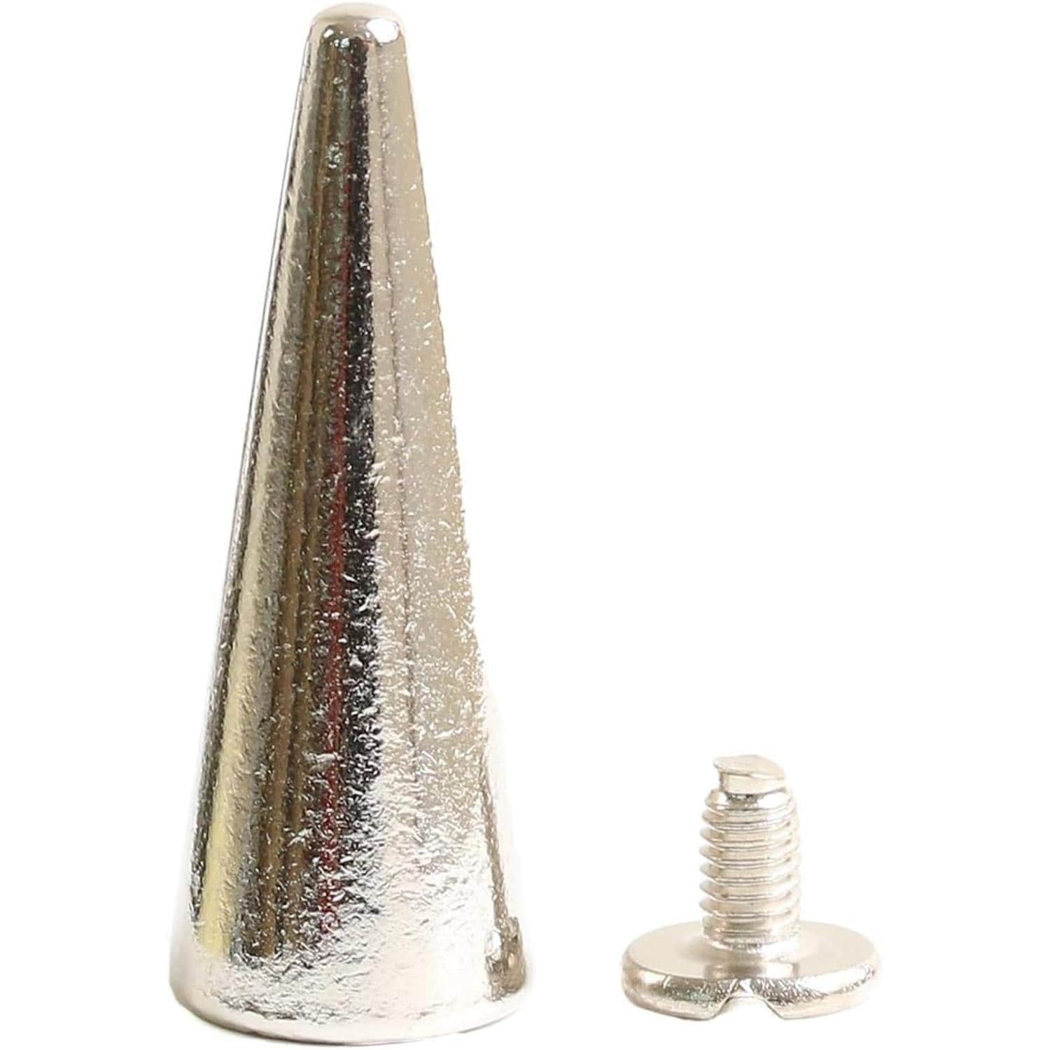 日本紐釦貿易 ネジ式スタッズサークルコーン シルバー 28mm 3組入 SGM-107S （ご注文単位1束）【直送品】