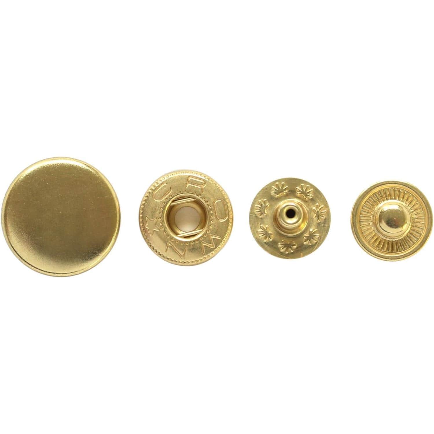 日本紐釦貿易 バネホックゴールド直径13mm 6組 F12-11 （ご注文単位1束）【直送品】