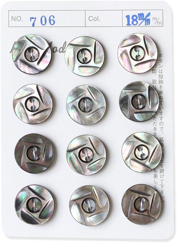 日本紐釦貿易 シェルボタン φ18mm IGA706-18 (ご注文単位1枚)【直送品】
