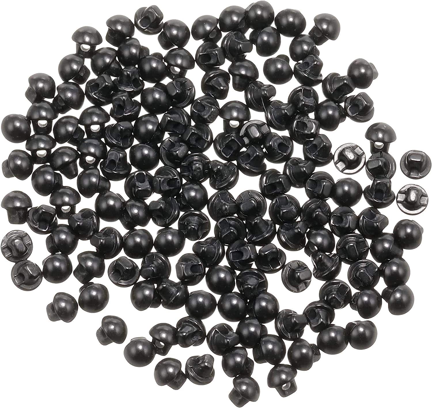 日本紐釦貿易 裏穴 目玉ボタン 144個入 φ4mm 黒 CE140-1-144 (ご注文単位1束)【直送品】