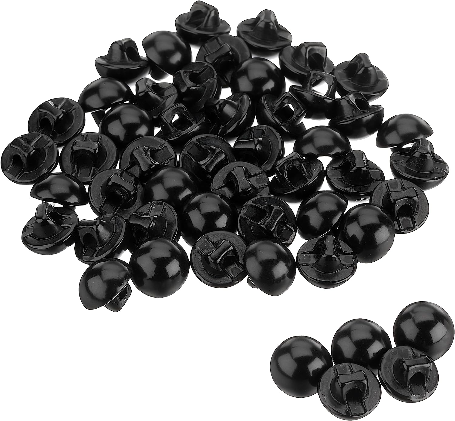 日本紐釦貿易 裏穴 目玉ボタン 144個入 φ10mm 黒 CE143-1-144 (ご注文単位1束)【直送品】