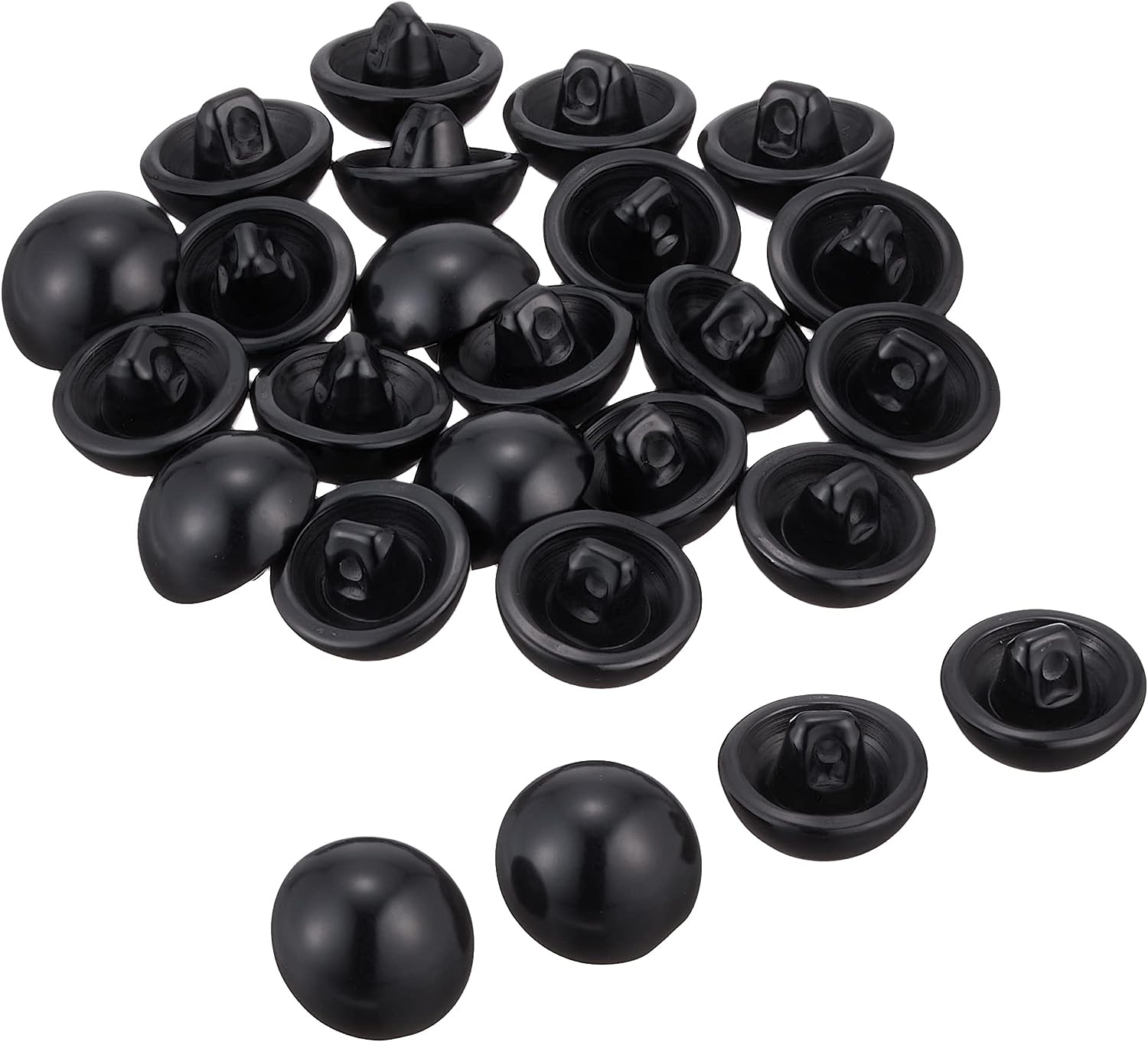 日本紐釦貿易 裏穴 目玉ボタン 144個入 φ11.5mm 黒 CE144-1-144 (ご注文単位1束)【直送品】