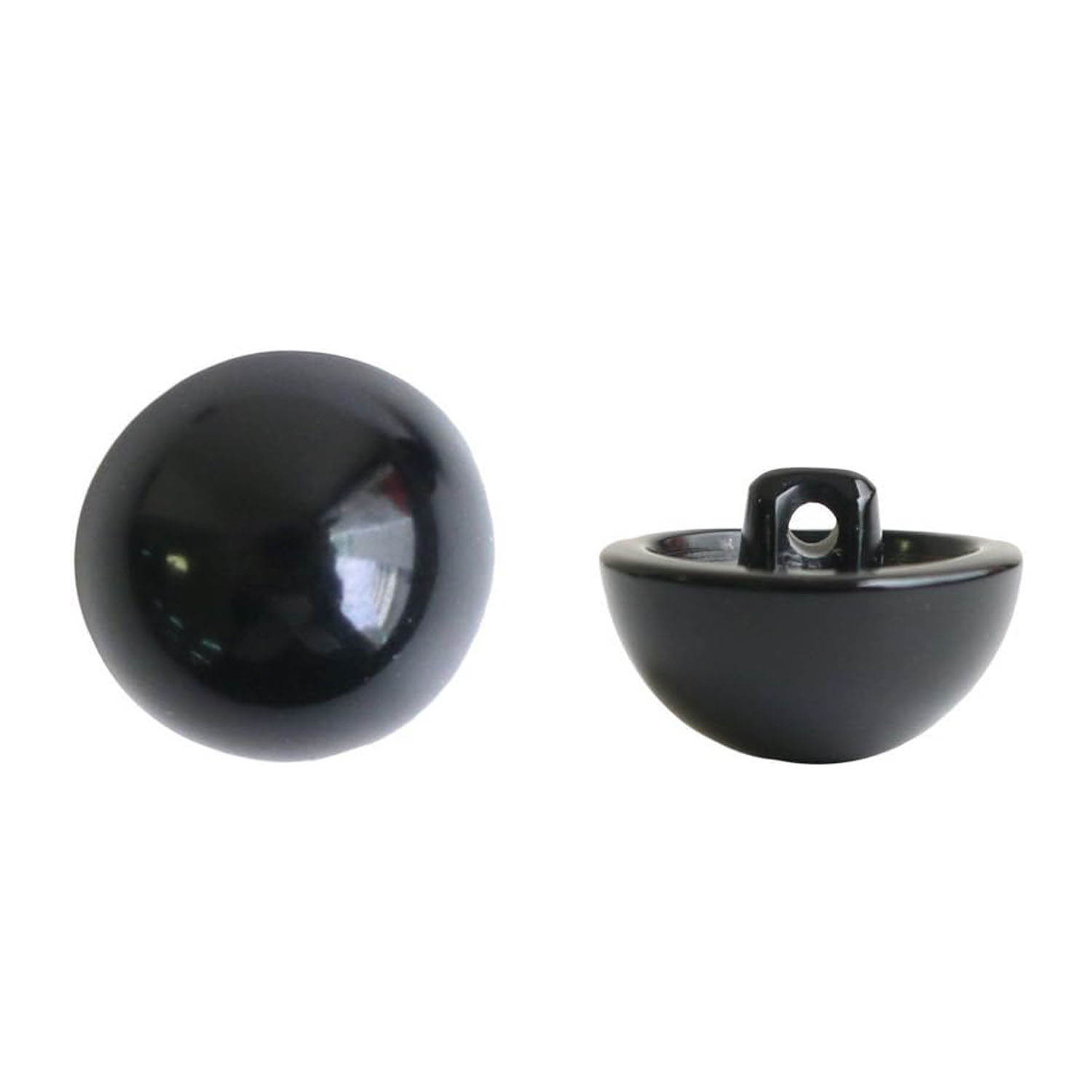 日本紐釦貿易 裏穴 目玉ボタン 144個入 φ18mm 黒 CE147-1-144 (ご注文単位1束)【直送品】