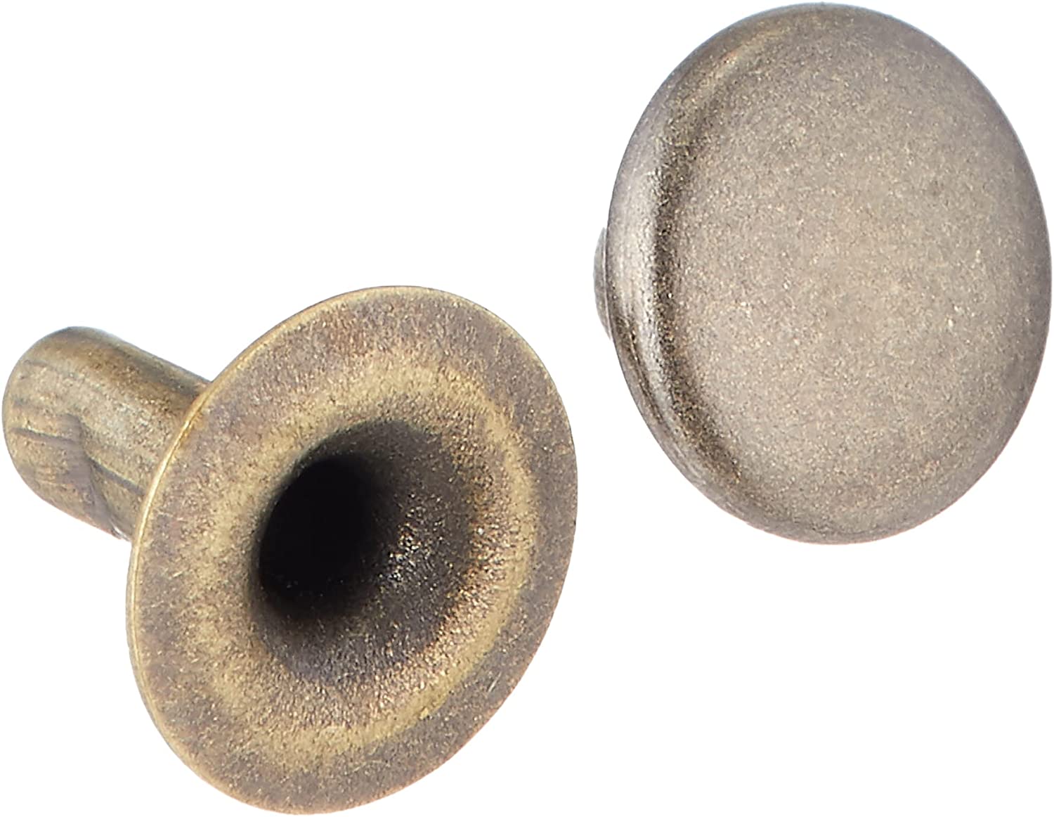 日本紐釦貿易 片面カシメ 中サイズ 7×7mm 50個 ゴールド F3-31 （ご注文単位1束）【直送品】
