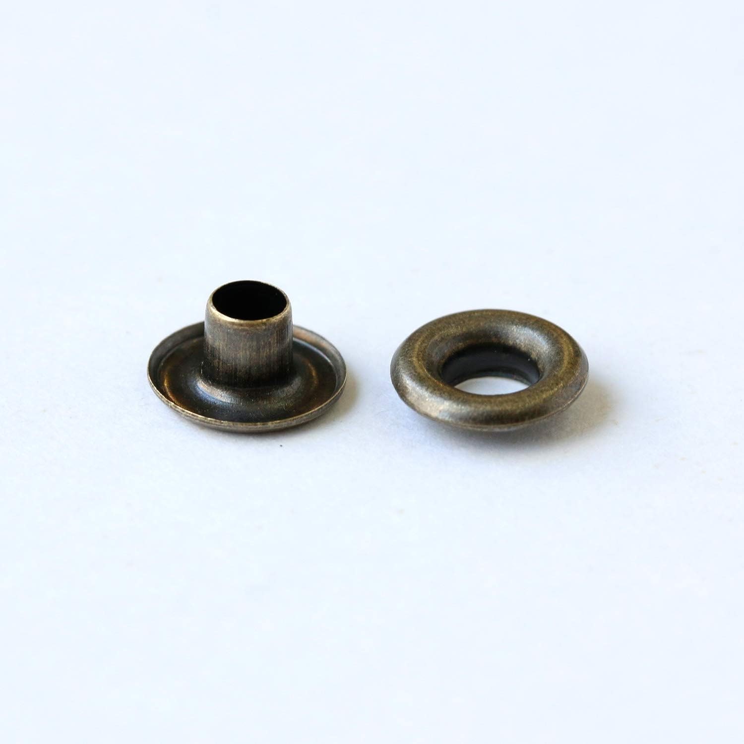 日本紐釦貿易 両面ハトメ #200 穴4mm アンティークゴールド 200組入 (ご注文単位1束)【直送品】