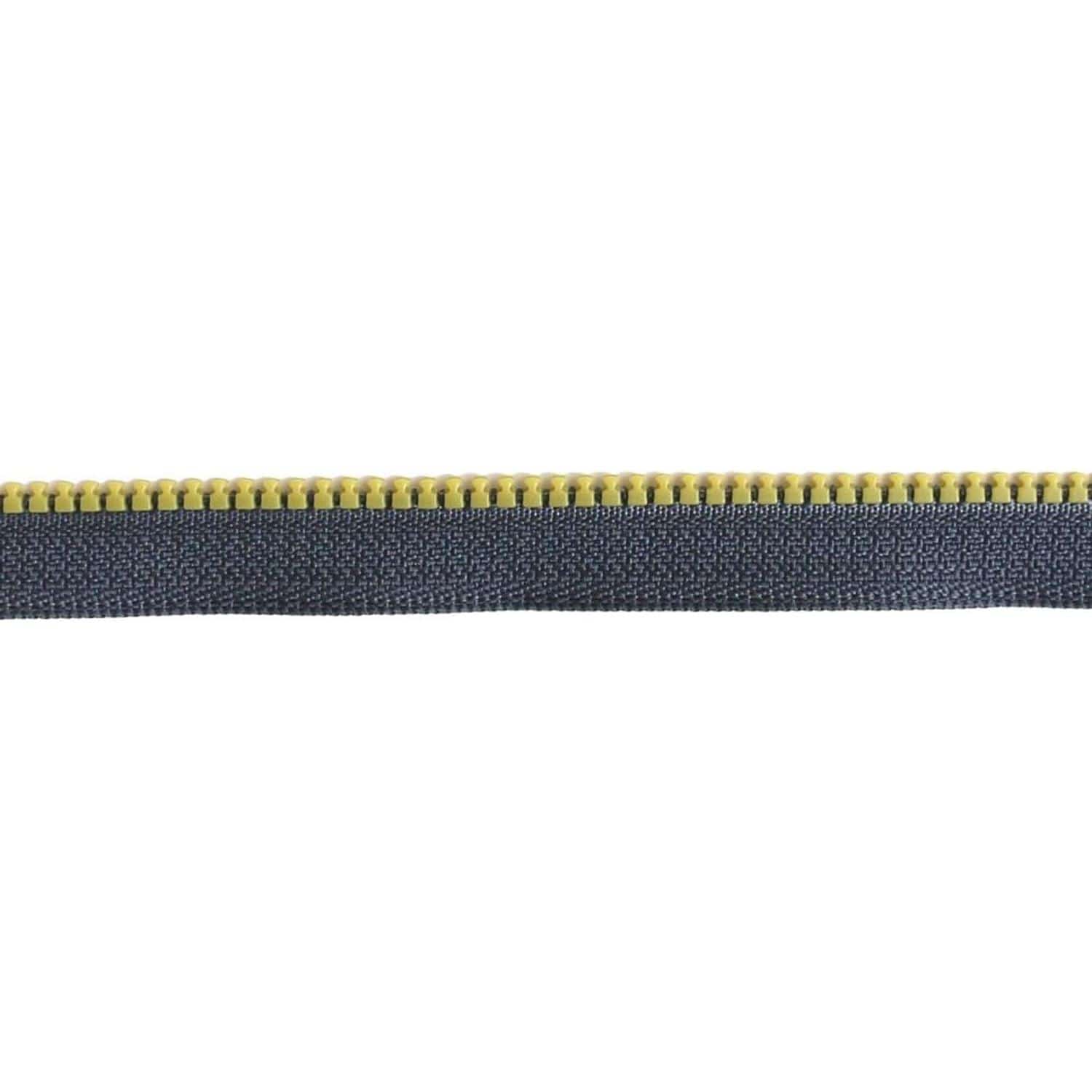 日本紐釦貿易 Y.K.K フリースタイルコンビファスナー 1.2m巻 グレー×カラシ FS3VS-XH828 （ご注文単位1束）【直送品】