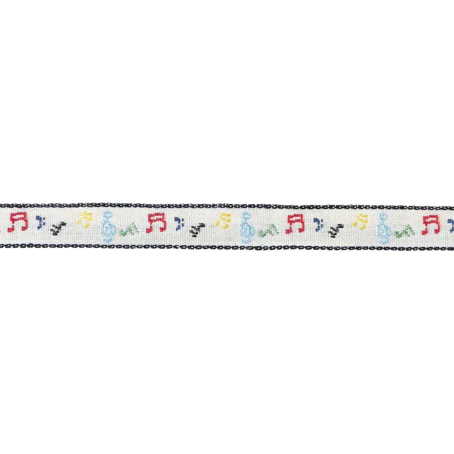 日本紐釦貿易 チロルテープ 音符 5m巻 巾約11mm DAI144-42-1-5M (ご注文単位1巻)【直送品】