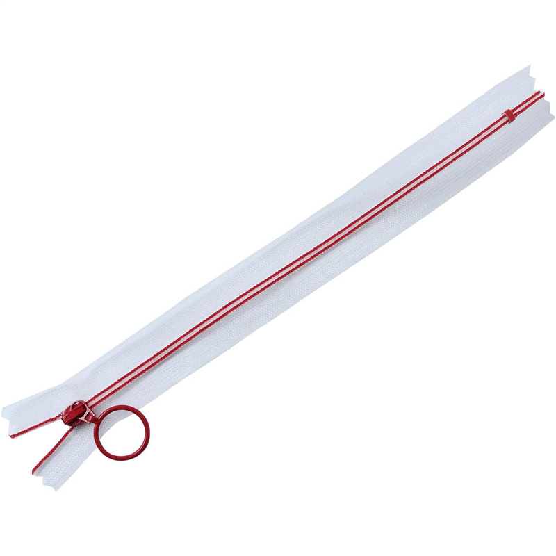 Y.K.K スケルトンファスナー20cm 5本入り 20cm レッド SKF20-SL519 1袋(ご注文単位1袋)【直送品】