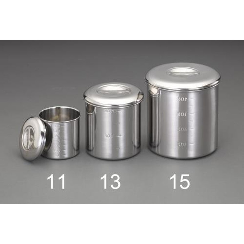 エスコ EA508SG-15 φ180x180mm/4.5Lポット(メモリ付/ステンレス製) 1個（ご注文単位1個）【直送品】