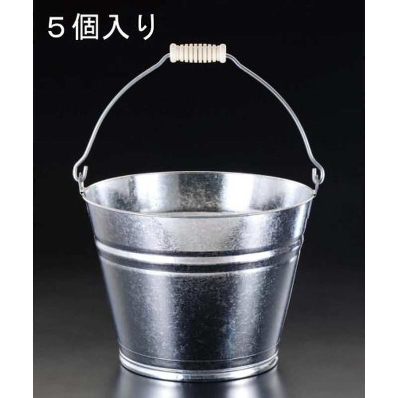 エスコ EA991PD-8 18Lバケツ(スチール製/5個) 1個（ご注文単位1個）【直送品】