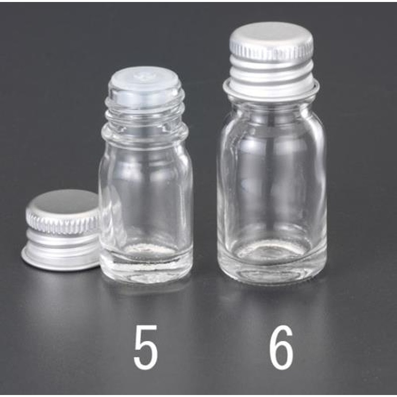 エスコ EA508AR-6 φ27x60mm/10mlガラス容器(アルミキャップ) 1個(ご注文単位1個)【直送品】