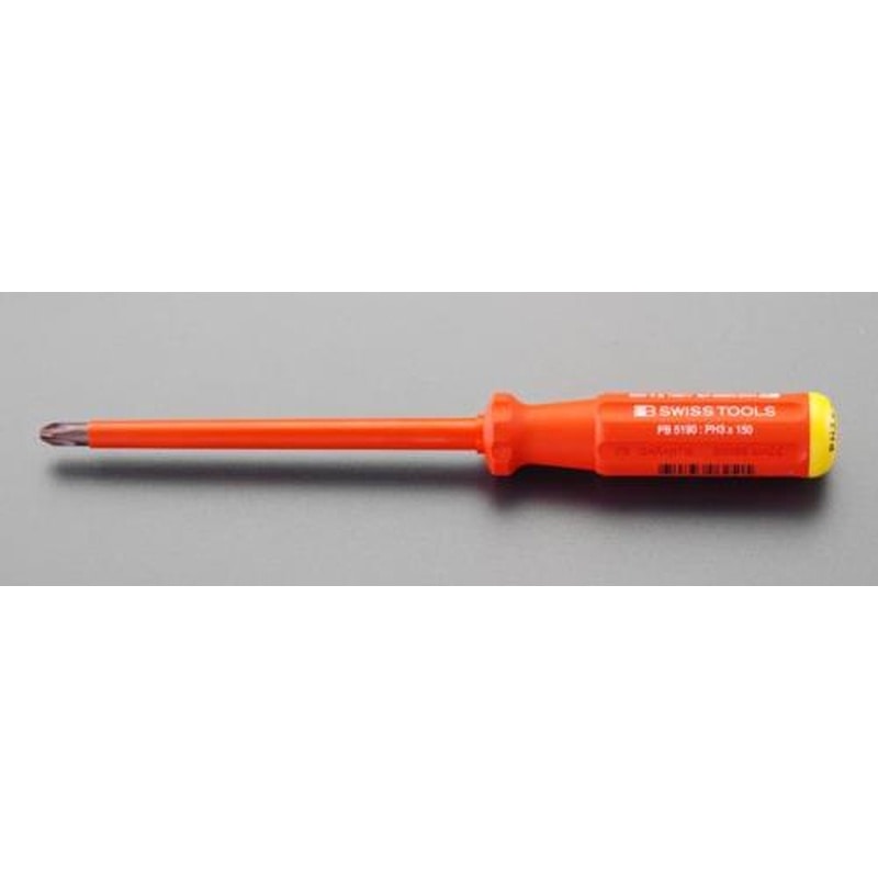 エスコ EA560PL-1 #1x80mm［＋]ドライバー(絶縁) 1個（ご注文単位1個）【直送品】