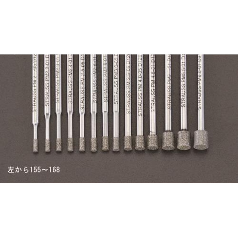 エスコ EA819DJ-155 2.0x5.0x55mmCBNバー(3mm軸) 1個（ご注文単位1個）【直送品】