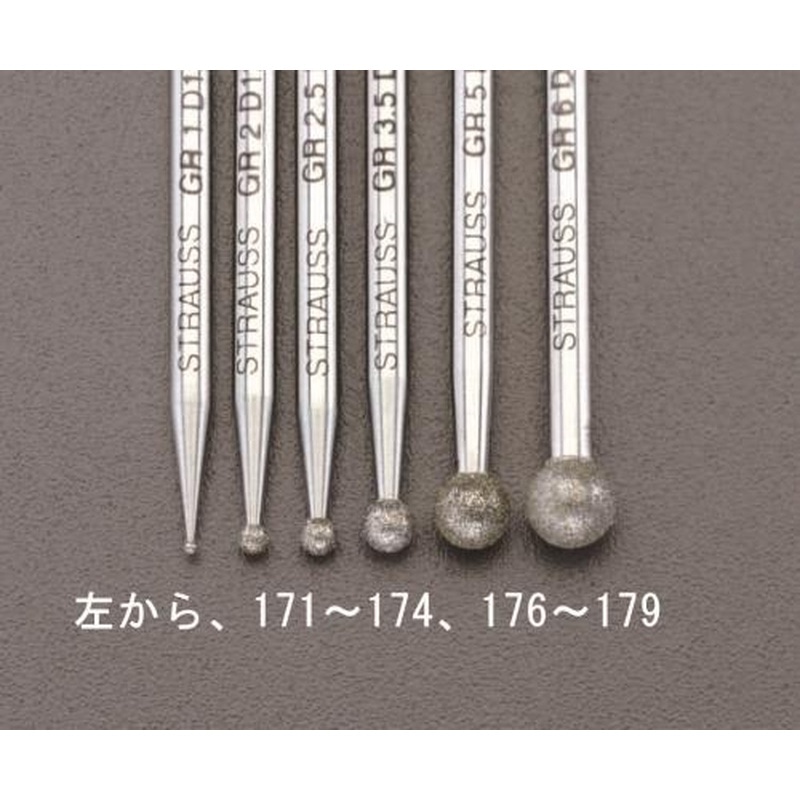 エスコ EA819DJ-171 φ1.0mm/45mmCBNバー(丸/3mm軸) 1個（ご注文単位1個）【直送品】