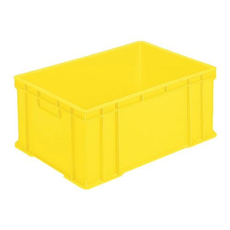 エスコ EA506AF-35 658x448x268mm/64.2Lコンテナ(イエロー) 1個(ご注文単位1個)【直送品】