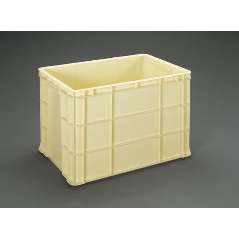 エスコ EA506AF-52 656x456x470mm/112Lコンテナ(クリーム) 1個(ご注文単位1個)【直送品】