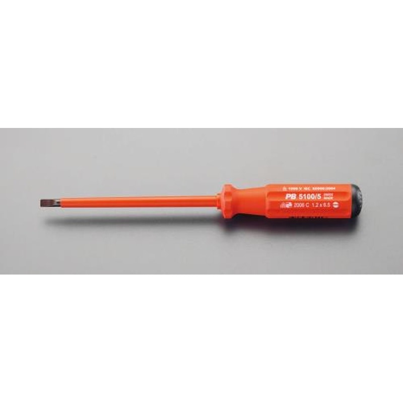 エスコ EA560PL-100B 3.5x0.6mm/100mm［-]ドライバー(絶縁) 1個（ご注文単位1個）【直送品】