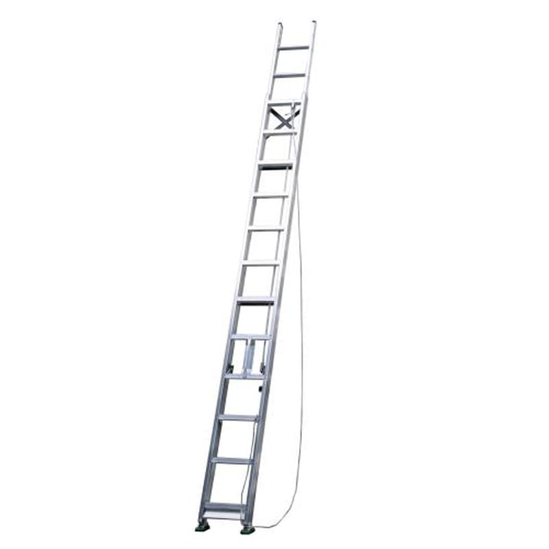 エスコ EA902AF-2A 3.95-6.02m二連はしご(アルミ製) 1個（ご注文単位1個）【直送品】