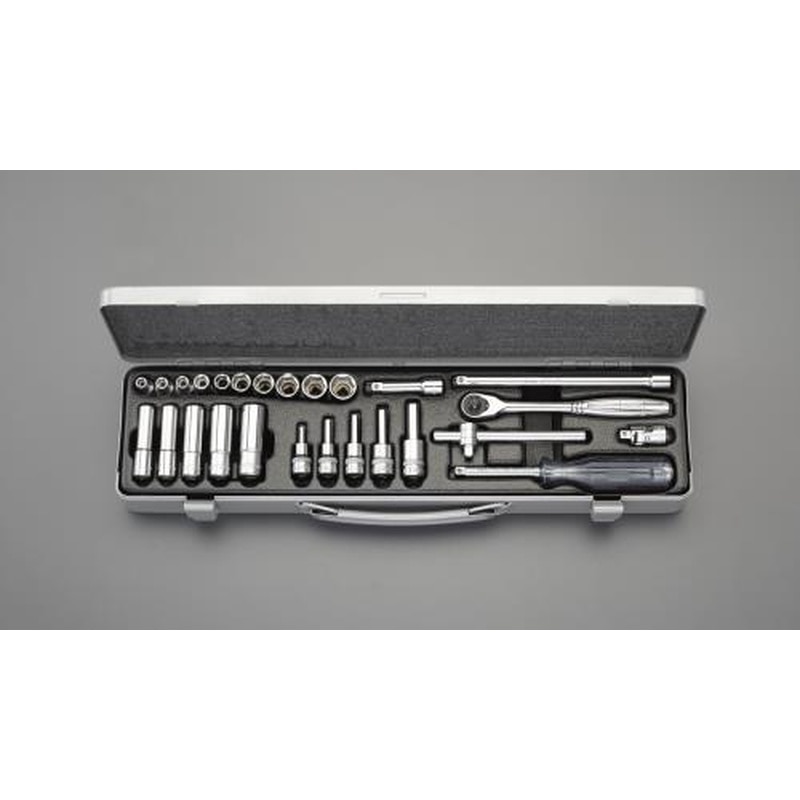 エスコ EA618H-4 1/4”DRソケットレンチセット 1個（ご注文単位1個）【直送品】