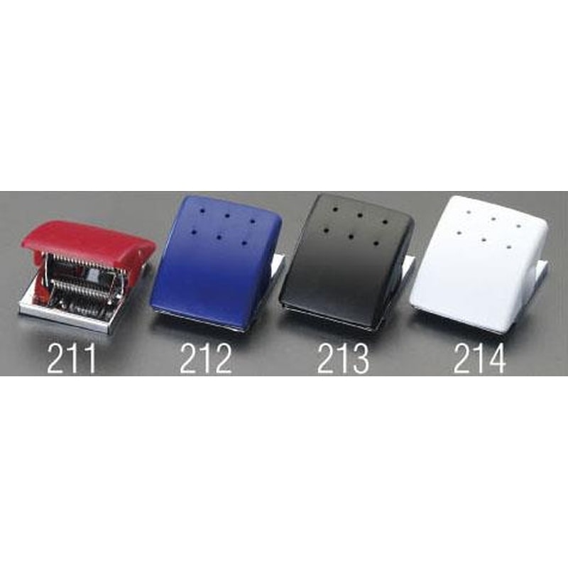 エスコ EA762FG-211 43x53x33mmクリップ(マグネット付/赤) 1個（ご注文単位1個）【直送品】